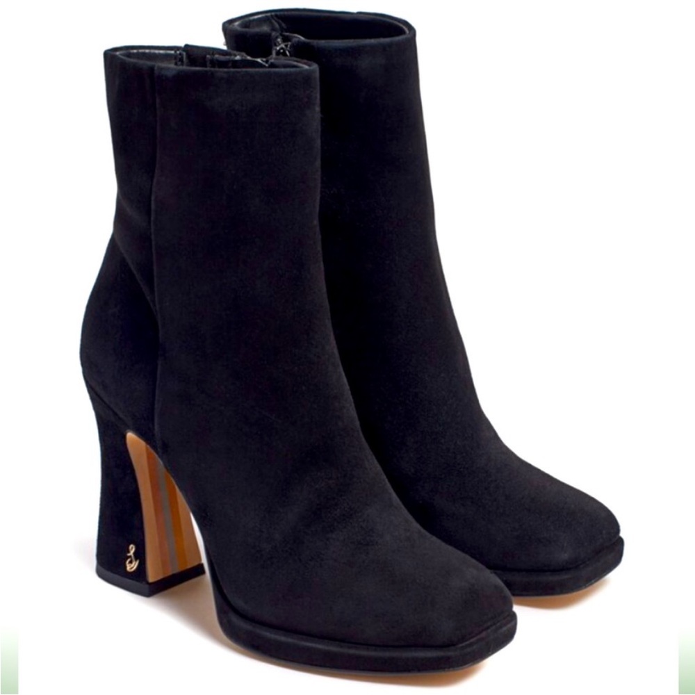 Sam‎ Edelman jaye square toe block heel boots